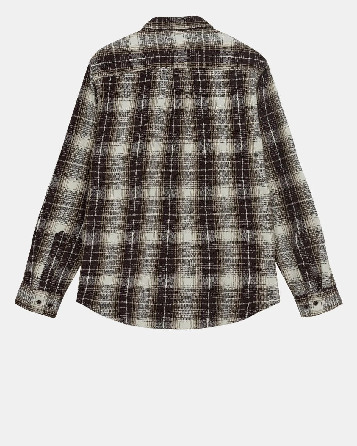 AKLEIF FLANNEL CHECK SHIRT - Chocolate Brown