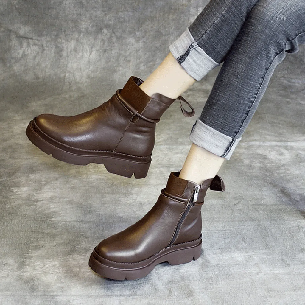 Autumn Winter Handmade Leather Women's Boots | Gift Shoes