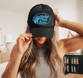 Black Shake That Bass Trucker Hat/ Funny Trucker Hat