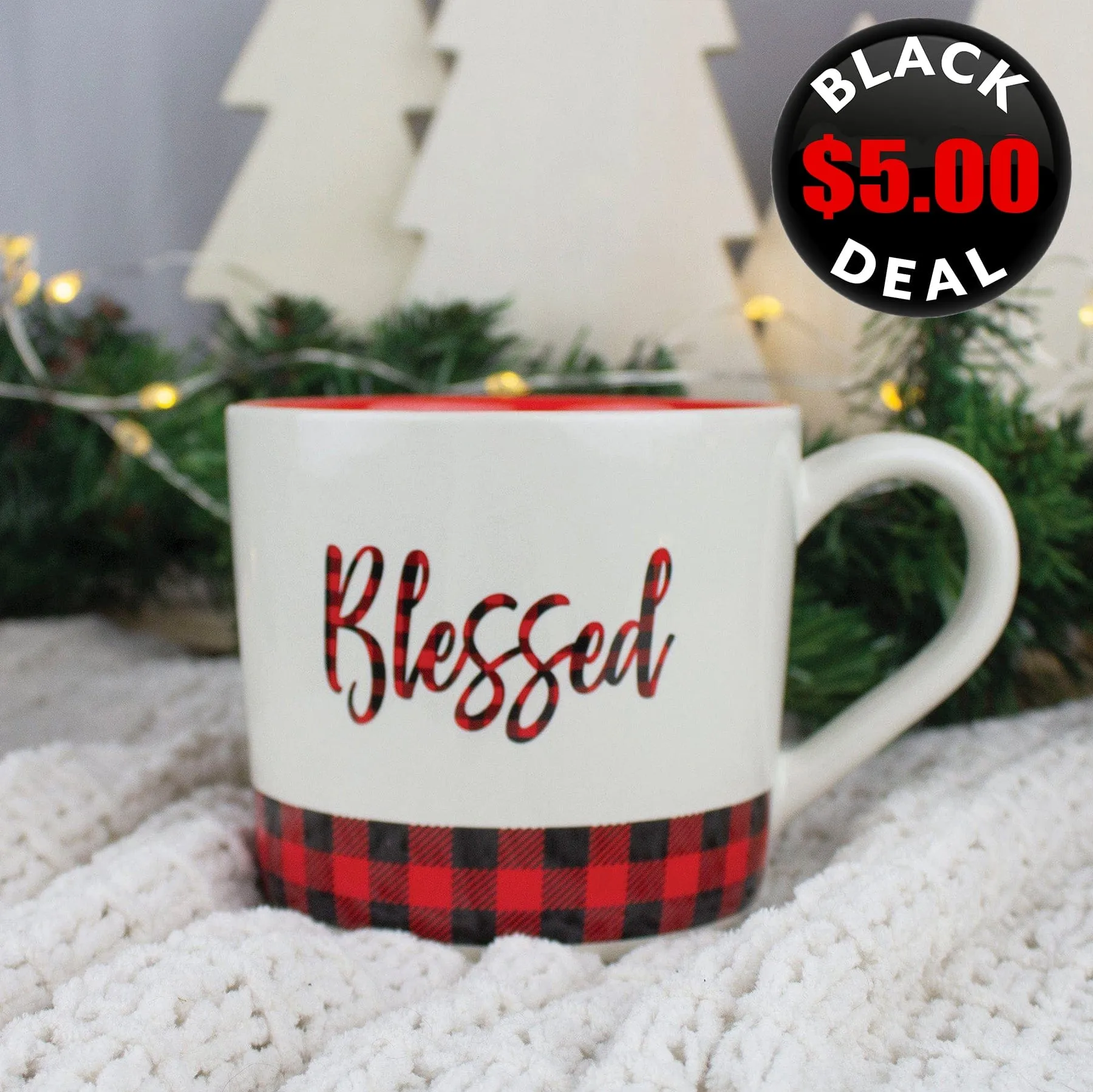 Blessed Plaid 15oz Mug w/ Handle - 5