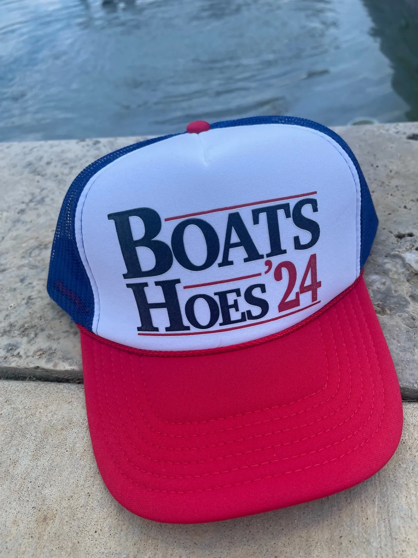 Boats Hoes 24 Funny Trucker Hat/ Mens Trucker Hats/ Funny Fathers Day Gift