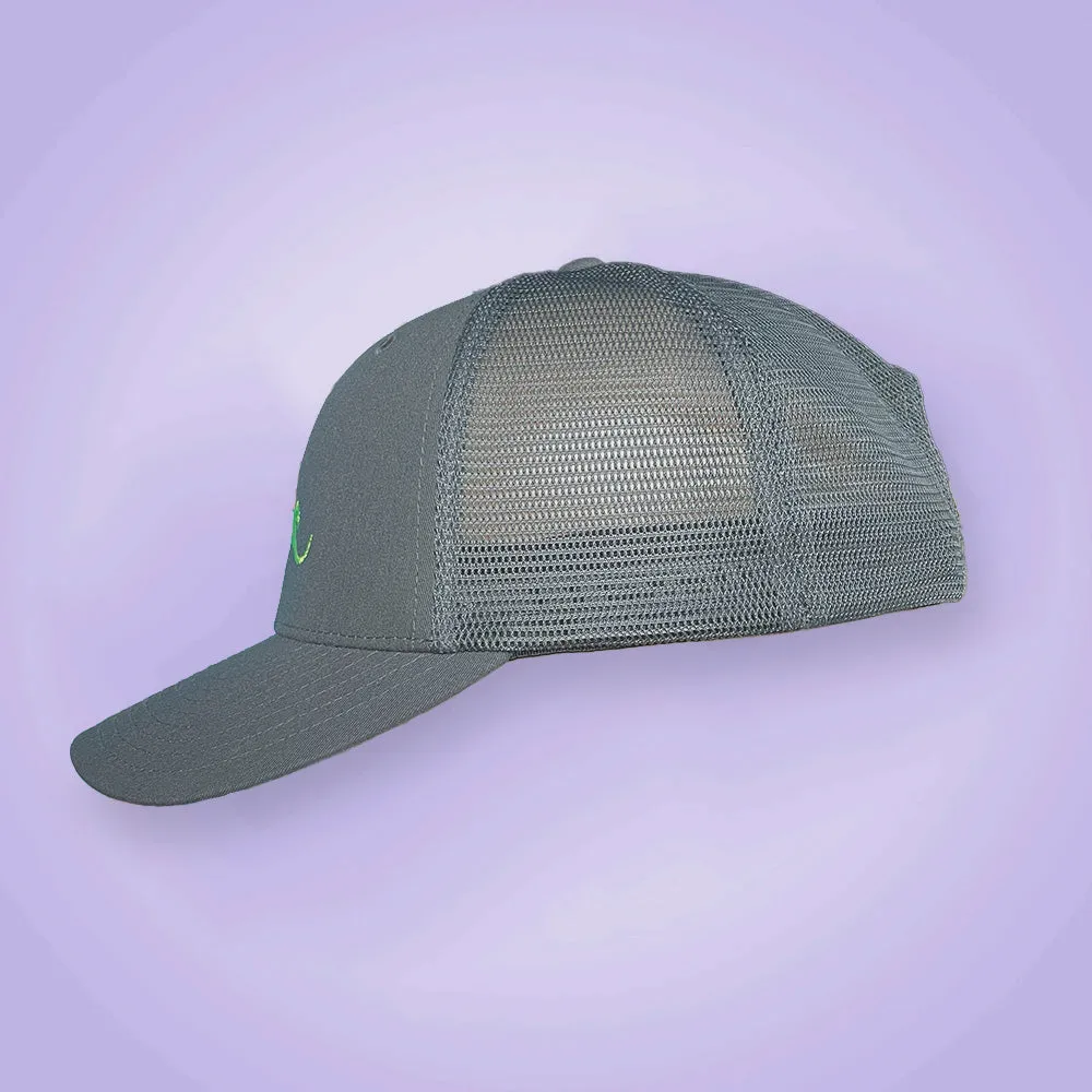 Gecko Flexfit Snapback Trucker Hat Matte Grey