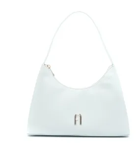 LIGHT BLUE LEATHER BAG, GOLD-TONE HARDWARE