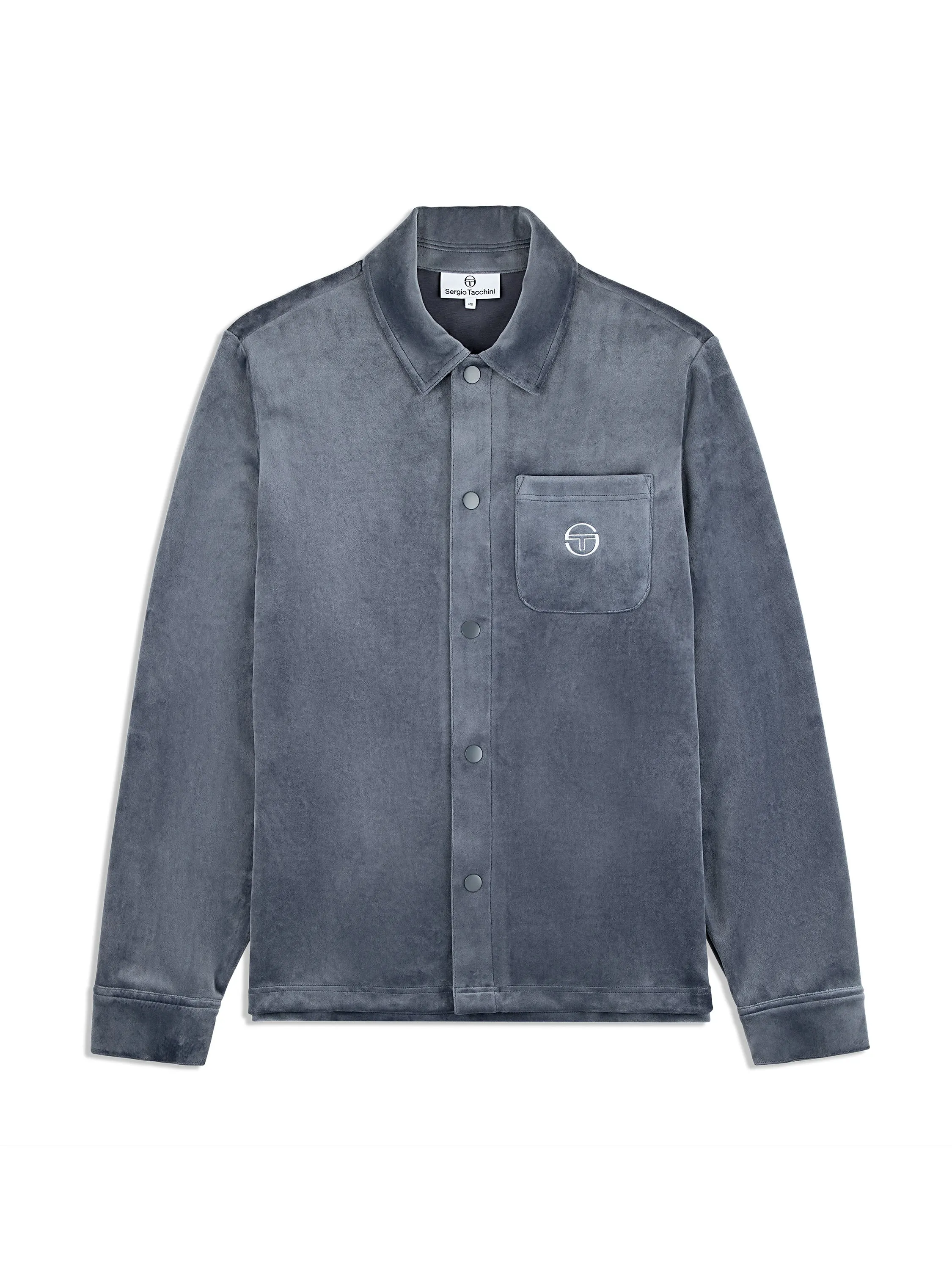 Maglia Velour Overshirt- Grisaille