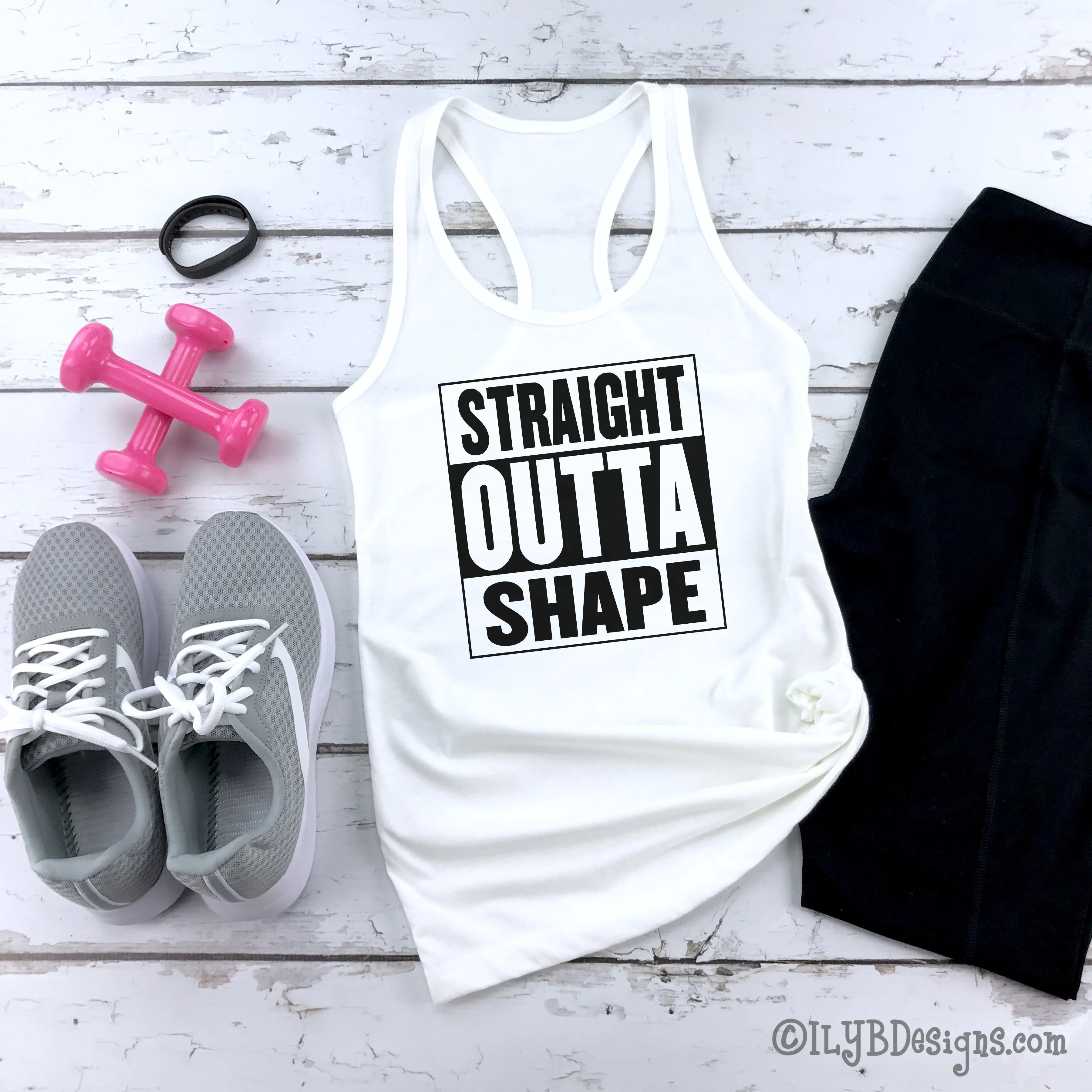 Straight Outta Shape Workout Tank | Funny Workout Tanks