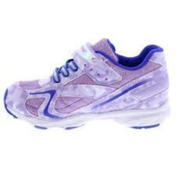 Tsukihoshi Glitz Purple/Blue Girls' Running Shoes – Machine Washable