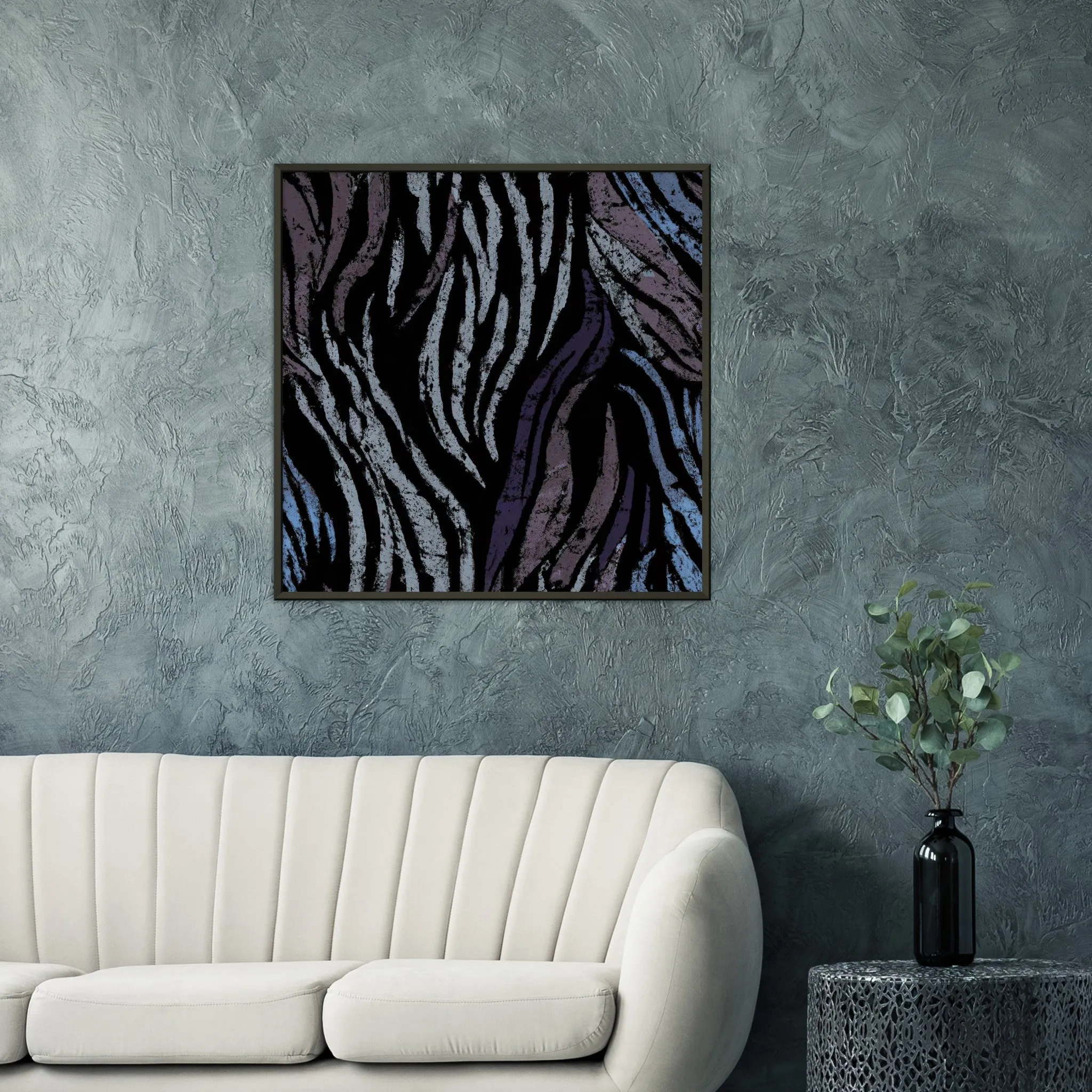 Vampire Art Grunge Dark Zebra Premium Matte Paper Metal Framed Poster